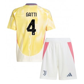 Juventus Federico Gatti #4 Gostujuci Dres za Dječji 2024-25 Kratak Rukavima (+ kratke hlače)